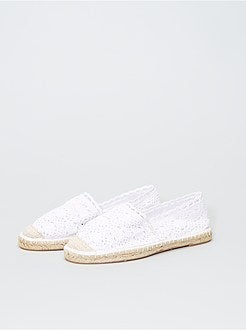 Alpargatas em macramé e renda - Kiabi