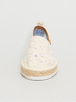 Alpargatas em tecido bordado - Kiabi