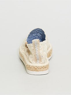 Alpargatas em tecido bordado - Kiabi