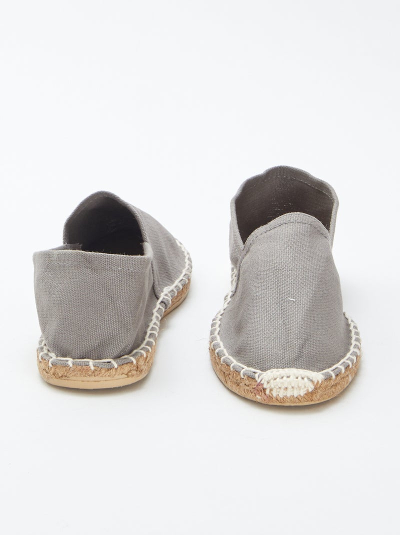 Alpargatas lisas de lona CINZA - Kiabi