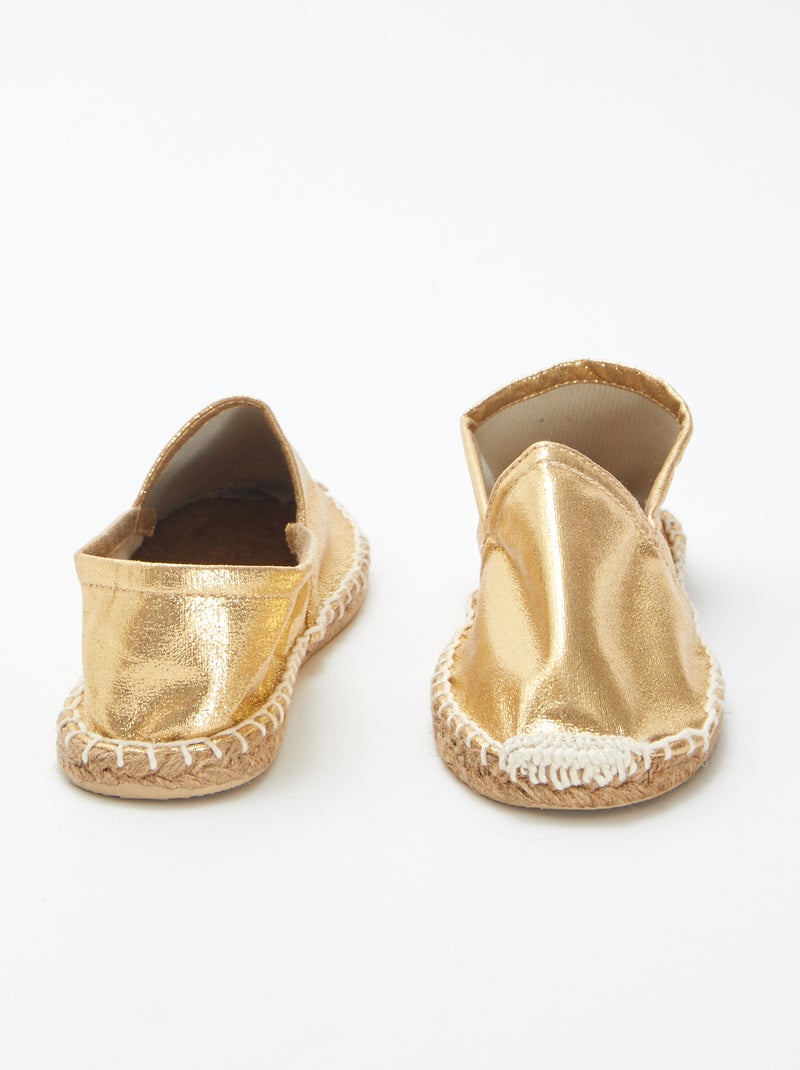 Alpargatas prateadas dourado - Kiabi