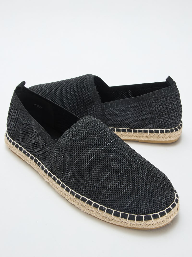 Alpercatas em malha Preto - Kiabi