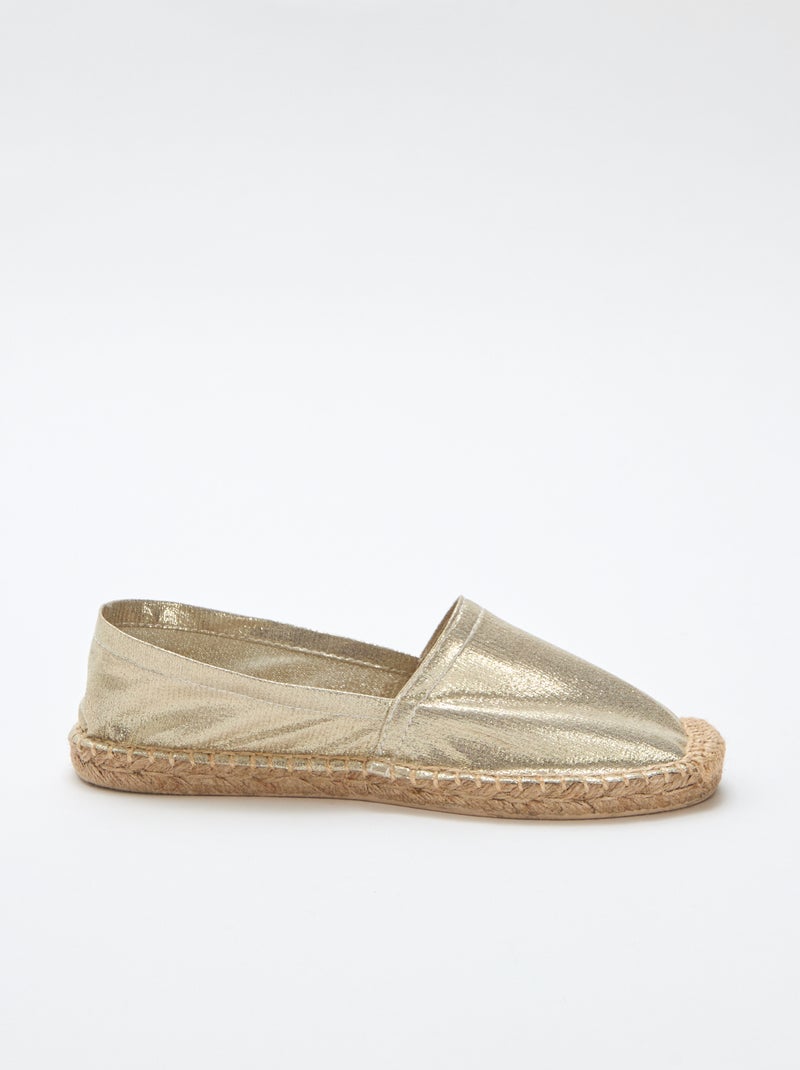 Alpercatas rasas douradas Amarelo - Kiabi