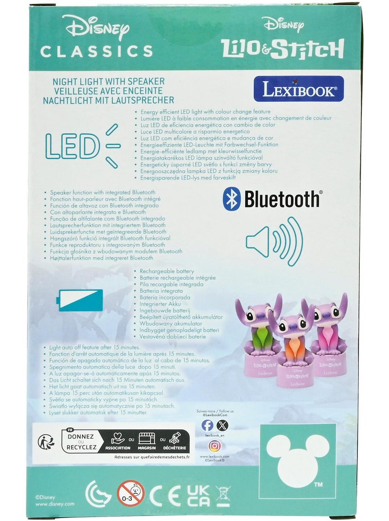 Altifalante bluetooth com luz de presença angel Rosa - Kiabi