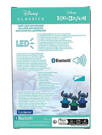 Altifalante bluetooth com luz de presença stitch