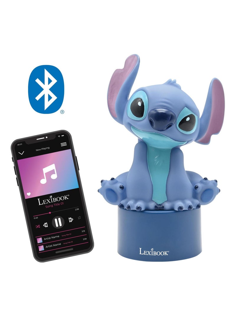 Altifalante bluetooth com luz de presença stitch Azul - Kiabi