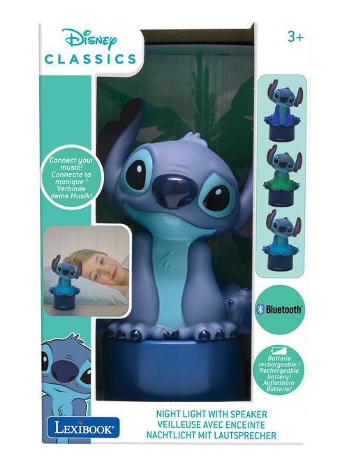 Altifalante bluetooth com luz de presença stitch - Kiabi