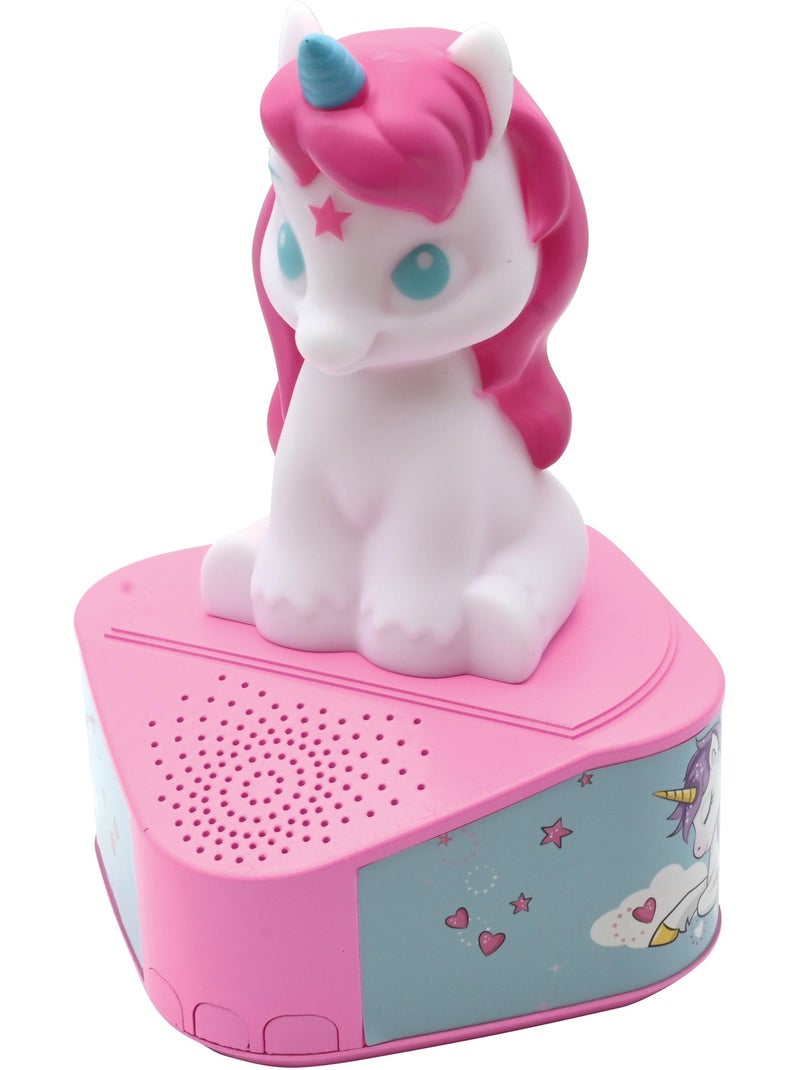 Altifalante bluetooth com uma estatueta luminosa de unicórnio Rosa - Kiabi