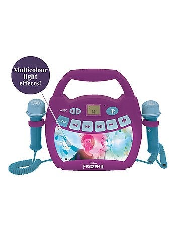 Altifalante bluetooth disney frozen luz com microfones e bateria recarregável