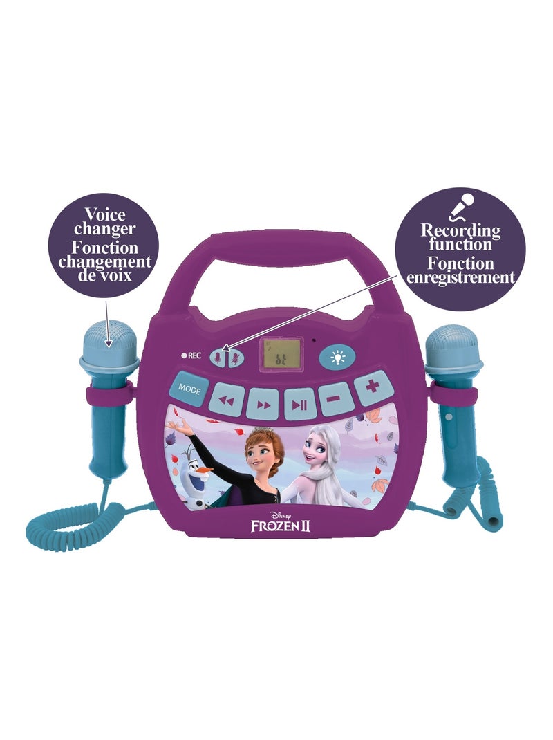 Altifalante bluetooth disney frozen luz com microfones e bateria recarregável Roxo - Kiabi