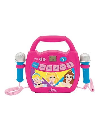 Altifalante bluetooth disney princesa com luzes e microfones e bateria recarregável incluída