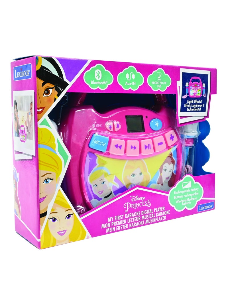 Altifalante bluetooth disney princesa com luzes e microfones e bateria recarregável incluída Rosa - Kiabi