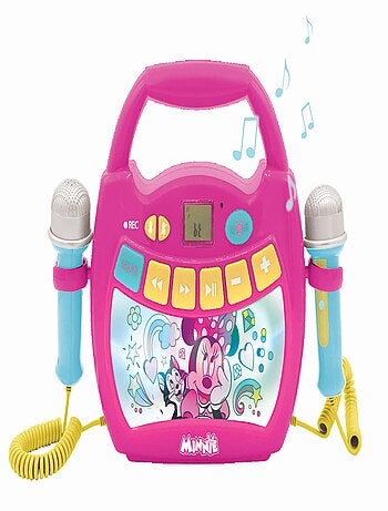 Altifalante bluetooth leve da minnie rato com microfones e bateria recarregável