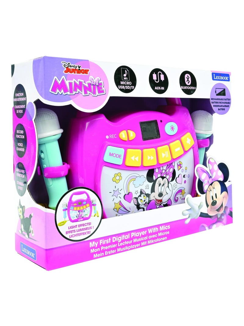 Altifalante bluetooth leve da minnie rato com microfones e bateria recarregável Rosa - Kiabi