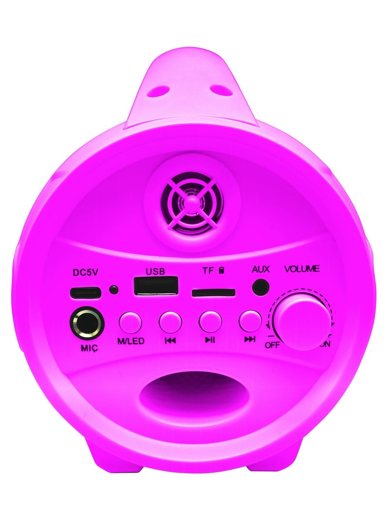 Altifalante bluetooth® luz da barbie com microfone Rosa - Kiabi