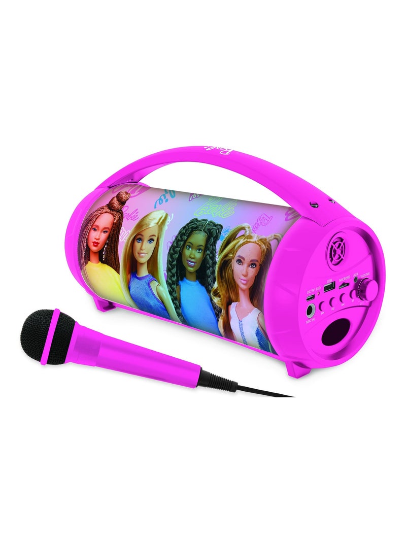 Altifalante bluetooth® luz da barbie com microfone Rosa - Kiabi