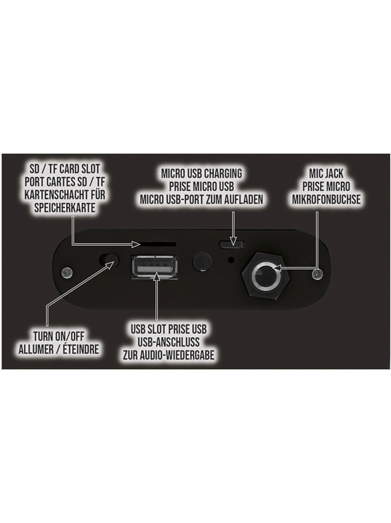 Altifalante bluetooth® portátil harry potter com luzes e microfone Preto - Kiabi