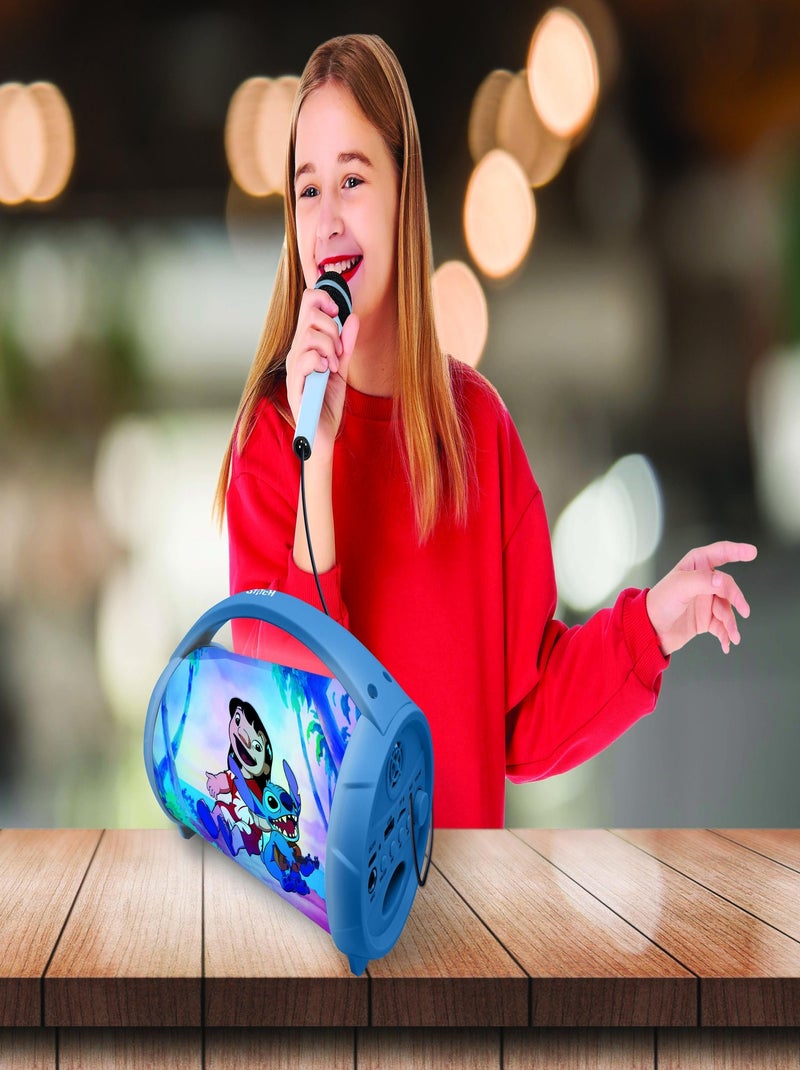 Altifalante luminoso stitch bluetooth® com microfone Azul - Kiabi