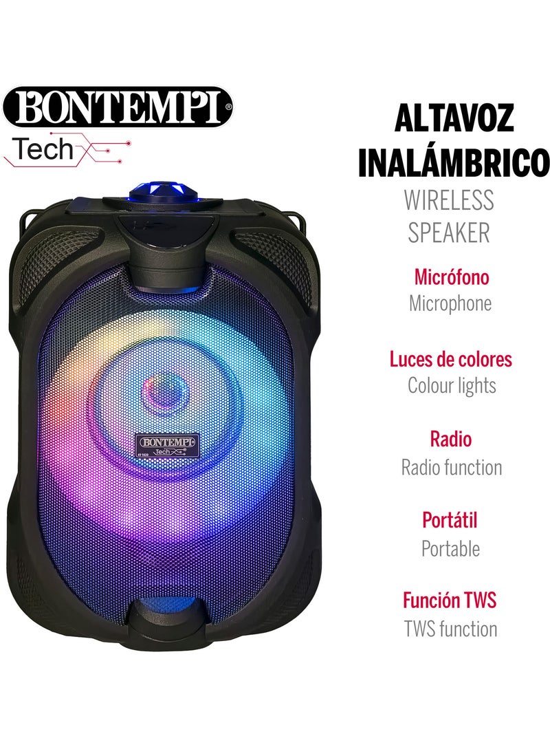 Altifalante sem fios com microfone e luzes 19x15x16 cm bontempi N/D - Kiabi