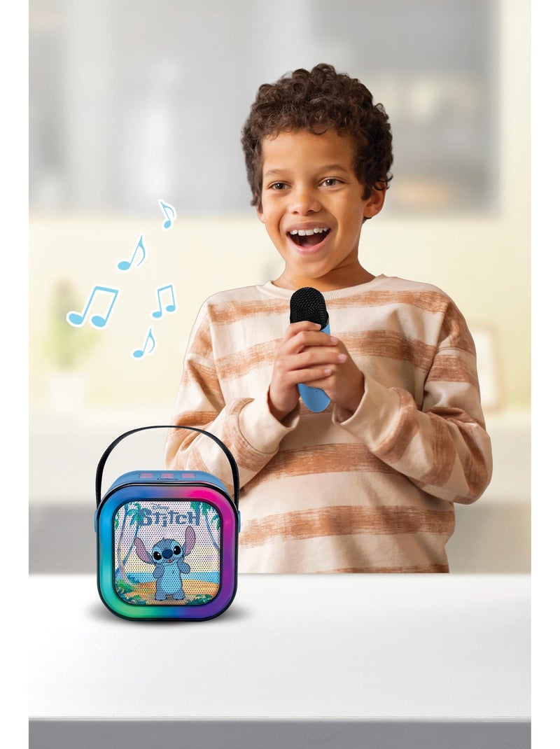 Alto-falante portátil de karaokê disney stitch com um microfone sem fio Azul - Kiabi