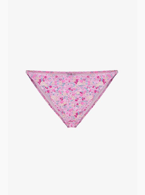 Amira cueca de biquíni com padrão floral e folho lateral, cintura média penti - Kiabi Amira cueca de biquíni com padrão floral e folho lateral, cintura média penti - Kiabi