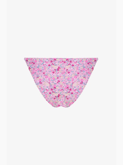 Amira cueca de biquíni com padrão floral e folho lateral, cintura média penti - Kiabi Amira cueca de biquíni com padrão floral e folho lateral, cintura média penti - Kiabi