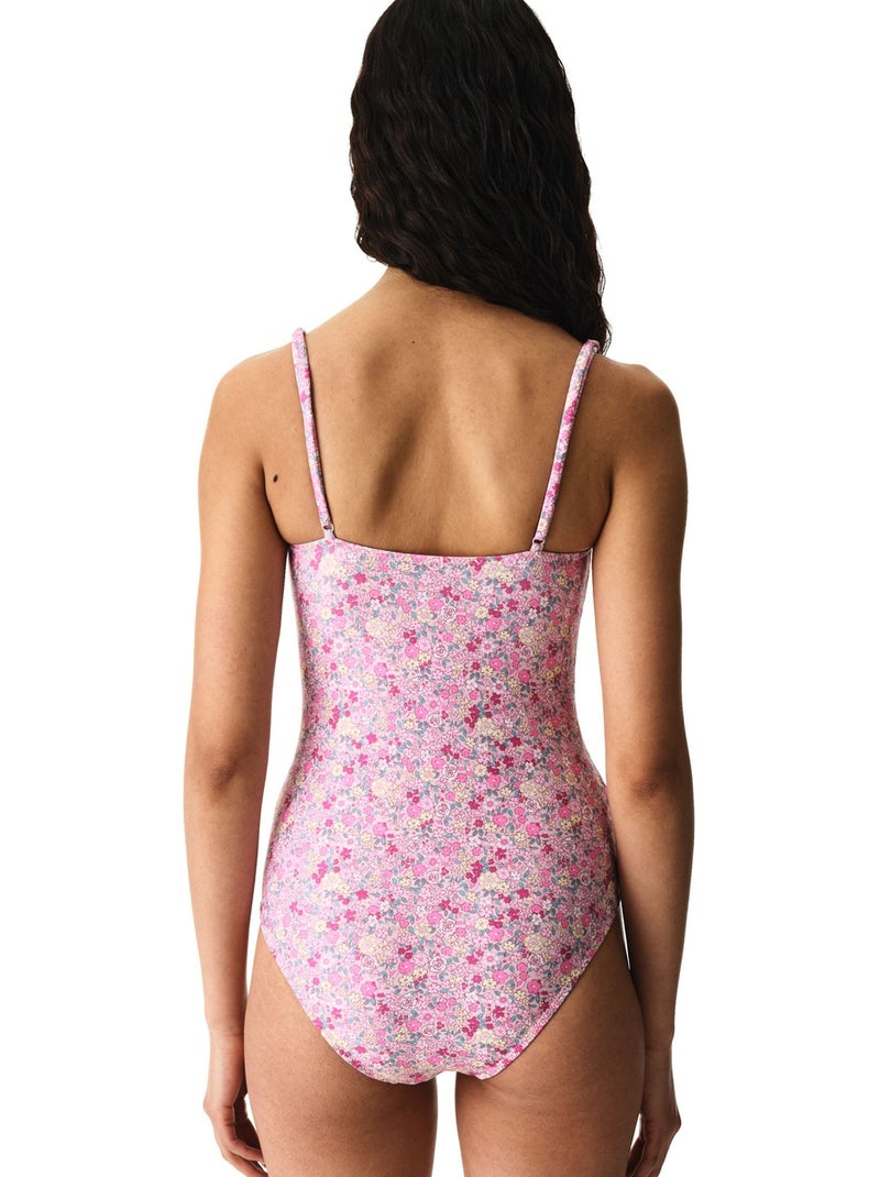 Amira fato de banho com padrão floral miúdo penti Rosa/Branco/Verde - Kiabi