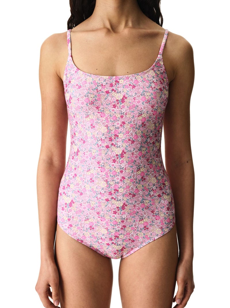 Amira fato de banho com padrão floral miúdo penti Rosa/Branco/Verde - Kiabi