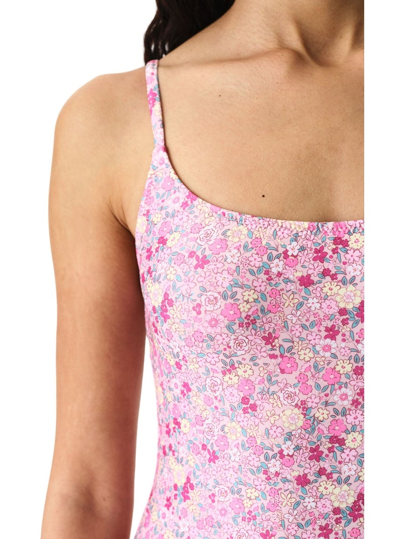 Amira fato de banho com padrão floral miúdo penti Rosa/Branco/Verde - Kiabi