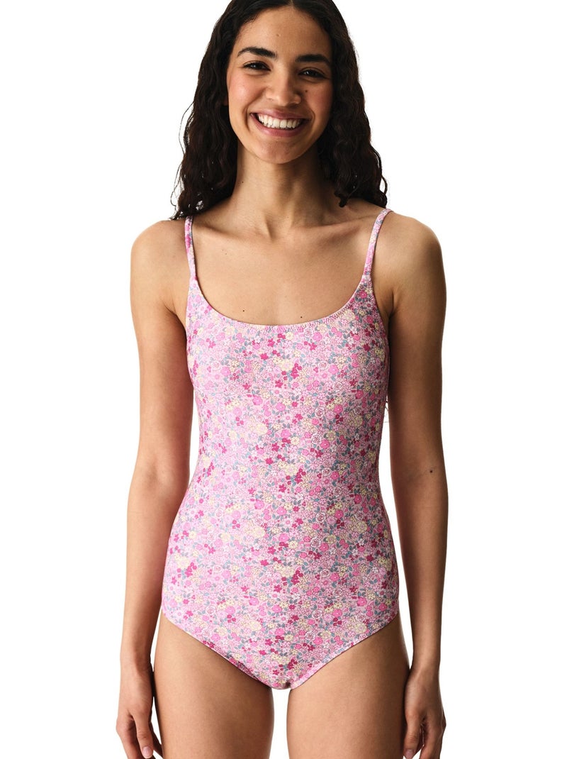 Amira fato de banho com padrão floral miúdo penti Rosa/Branco/Verde - Kiabi