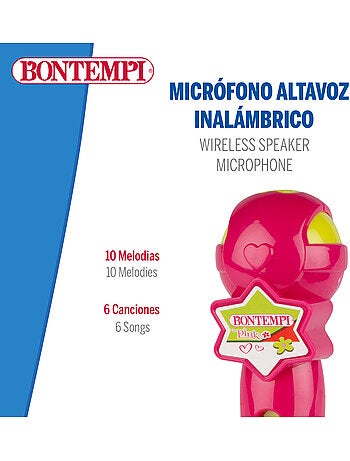Amplificador de microfone com luzes e sons bontempi
