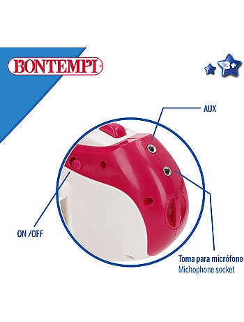 Amplificador de microfone com luzes e sons bontempi