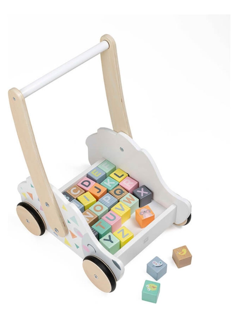 Andador de madeira com cubos de brincar Multicolorido - Kiabi