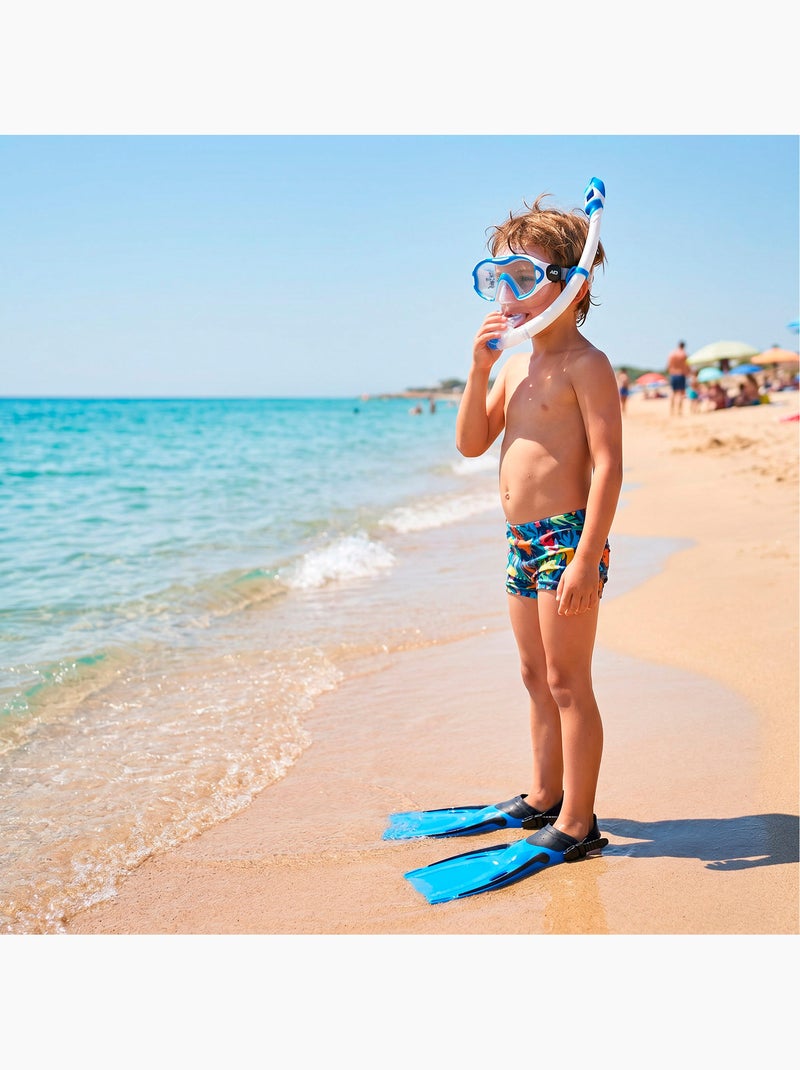 Aqua sport kit de snorkel infantil com máscara, snorkel e nadadeiras + 7 anos N/D - Kiabi