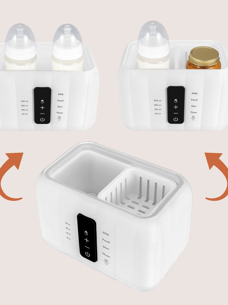 Aquecedor de biberões 6 em 1 LIONELO Thermup Duo - Esterilização - Aquecimento - Sem BPA Branco - Kiabi