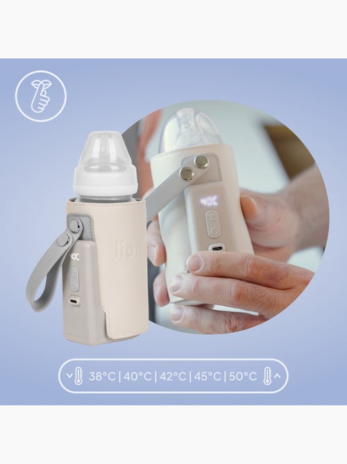 Aquecedor de Biberões LIONELO Thermup Go Plus - Sem BPA - 38-50°C - Bateria até 8h - Kiabi Aquecedor de Biberões LIONELO Thermup Go Plus - Sem BPA - 38-50°C - Bateria até 8h - Kiabi