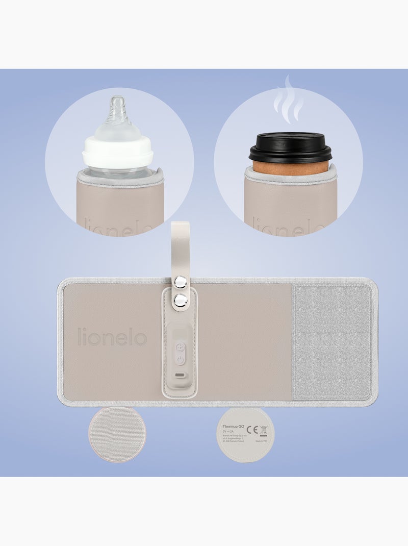 Aquecedor de Biberões Portátil LIONELO Thermup Go - USB - Mantém Temperatura 24h - Sem BPA Bege - Kiabi