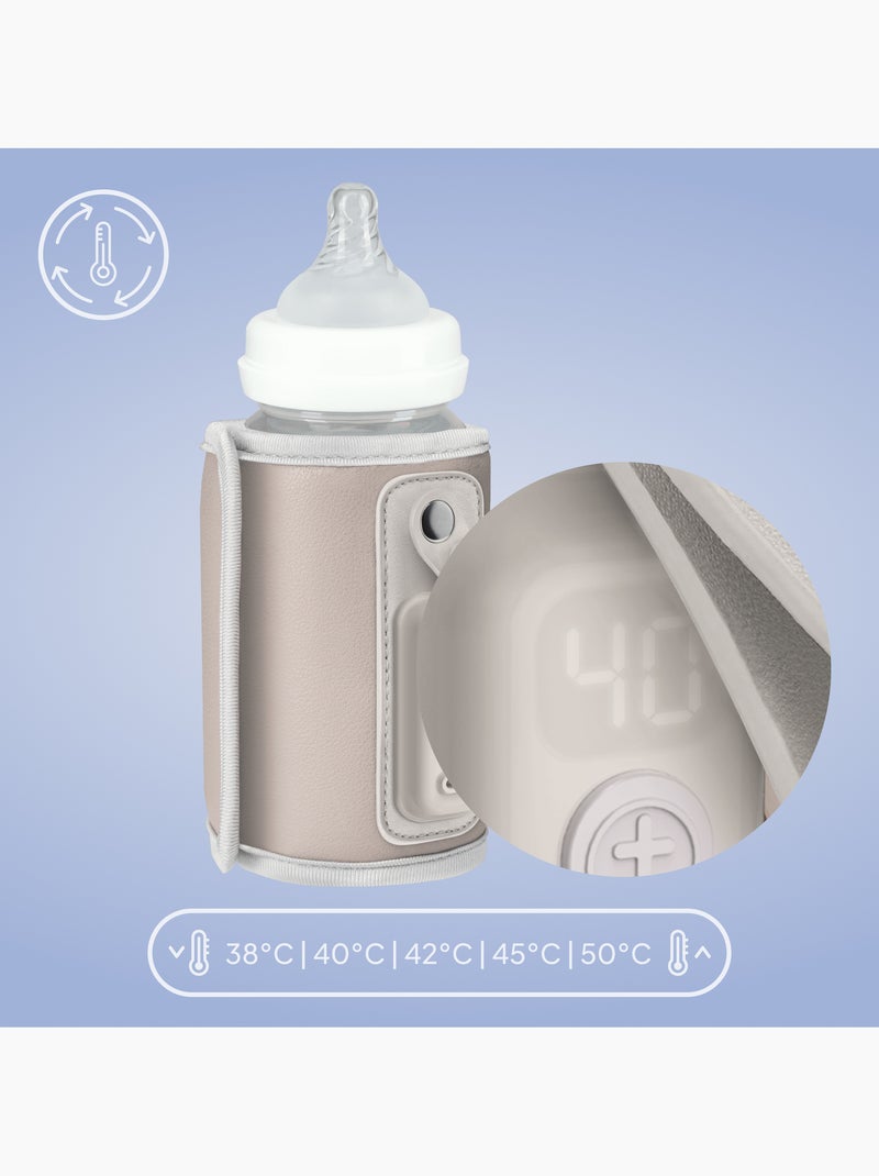 Aquecedor de Biberões Portátil LIONELO Thermup Go - USB - Mantém Temperatura 24h - Sem BPA Bege - Kiabi