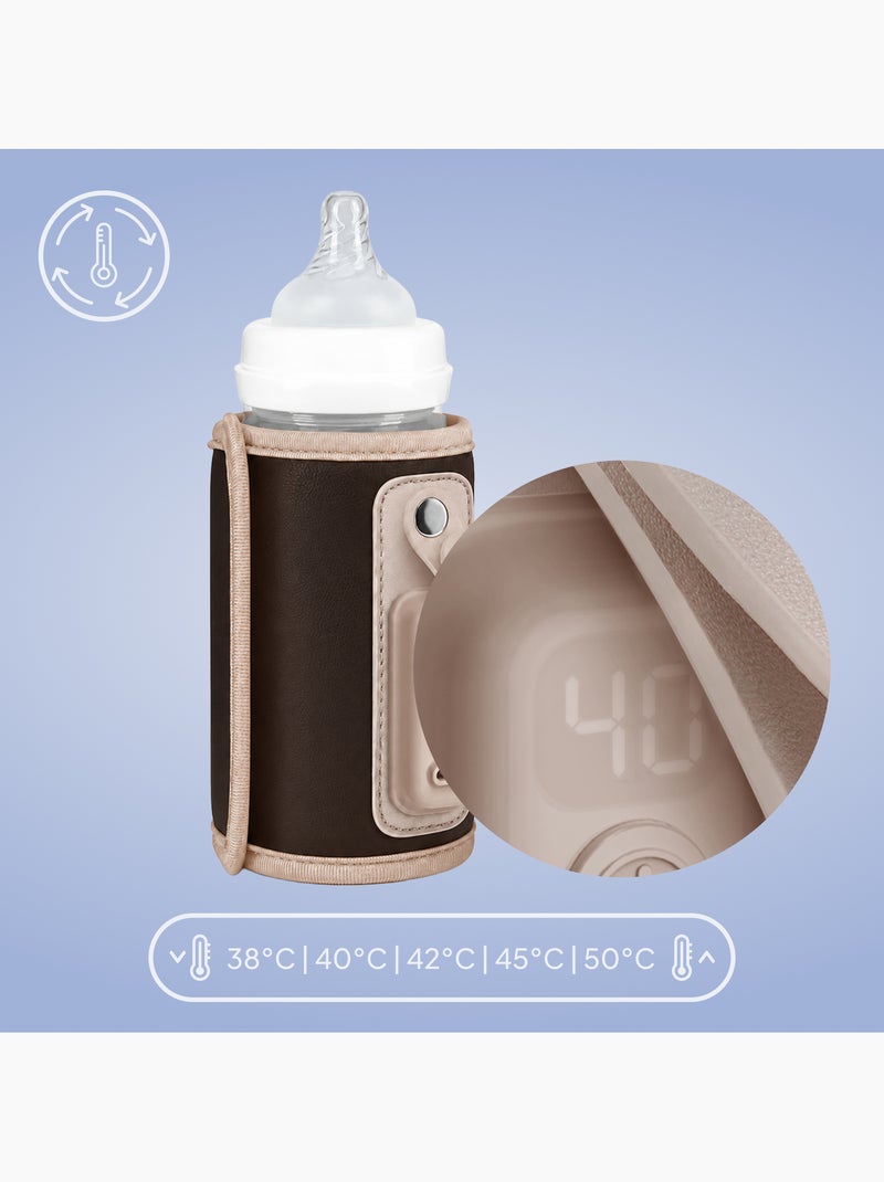 Aquecedor de Biberões Portátil LIONELO Thermup Go - USB - Mantém Temperatura 24h - Sem BPA Castanho - Kiabi