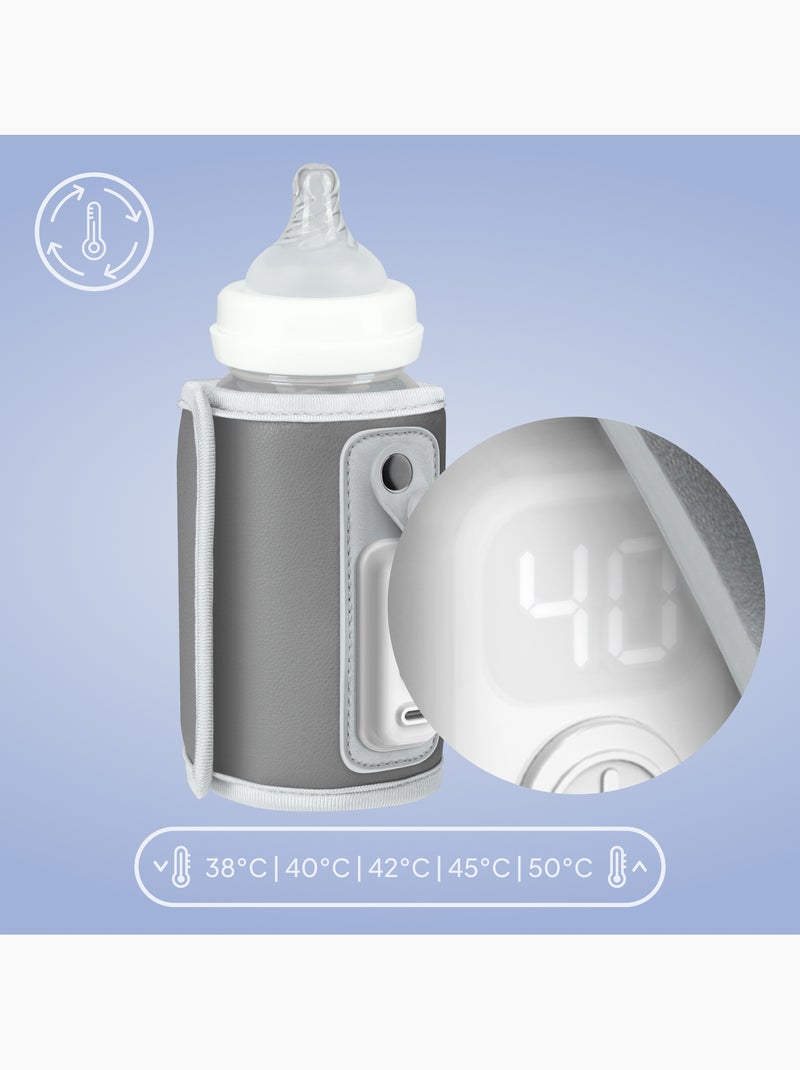 Aquecedor de Biberões Portátil LIONELO Thermup Go - USB - Mantém Temperatura 24h - Sem BPA Cinza - Kiabi