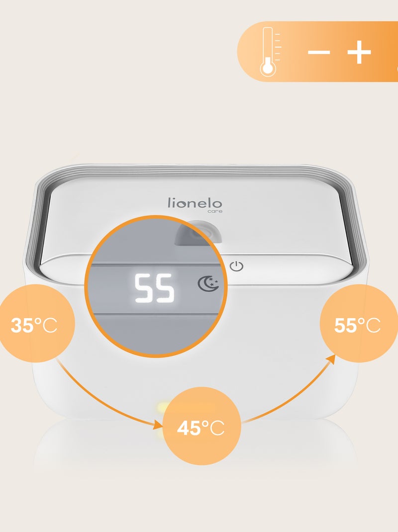 Aquecedor de toalhitas húmidas LIONELO – 3 níveis de aquecimento – Mantém as toalhitas húmidas Branco - Kiabi