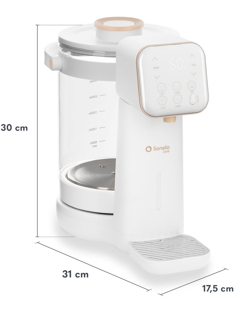 Aquecedor LIONELO Babypresto 2.0 - Dispensador - 3L - Lâmpada UV - Memória de dose Branco - Kiabi