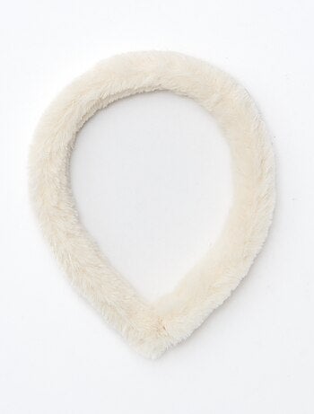 Arco de cabelo em malha pelúcia