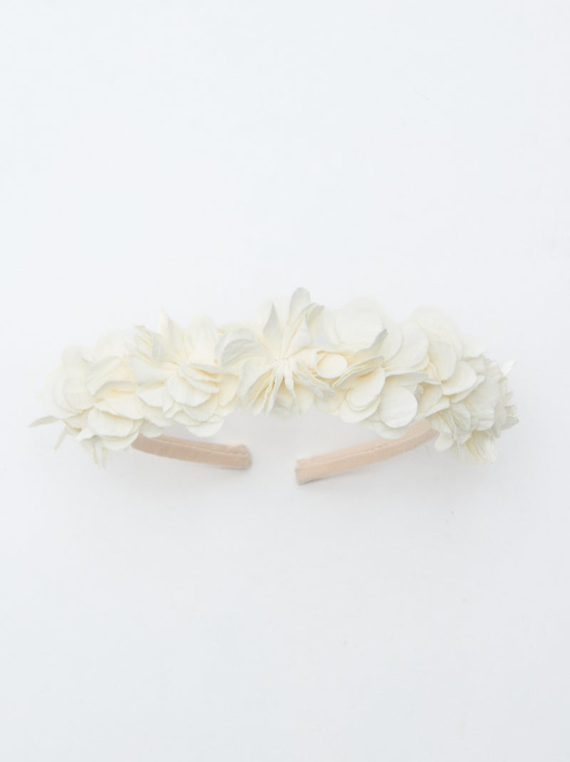 Arco de cabelo florido Branco - Kiabi