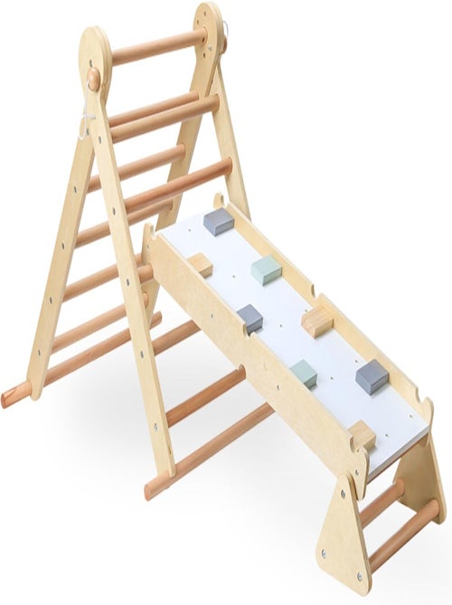 Área de jogos modular 3 em 1 hypermotion – triângulo pikler e parede de escalada - Kiabi