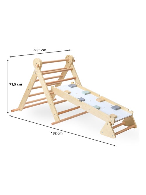 Área de jogos modular 3 em 1 hypermotion – triângulo pikler e parede de escalada - Kiabi