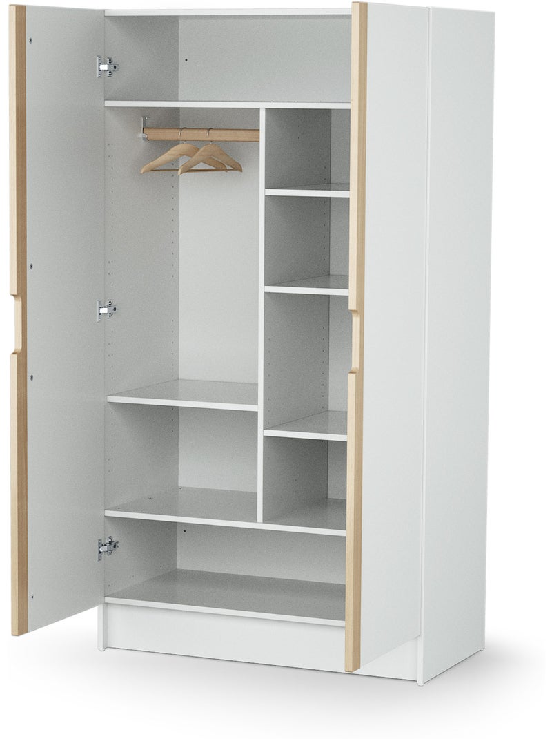 Armário de 2 portas para criança carrousel de madeira Branco Bege - Kiabi