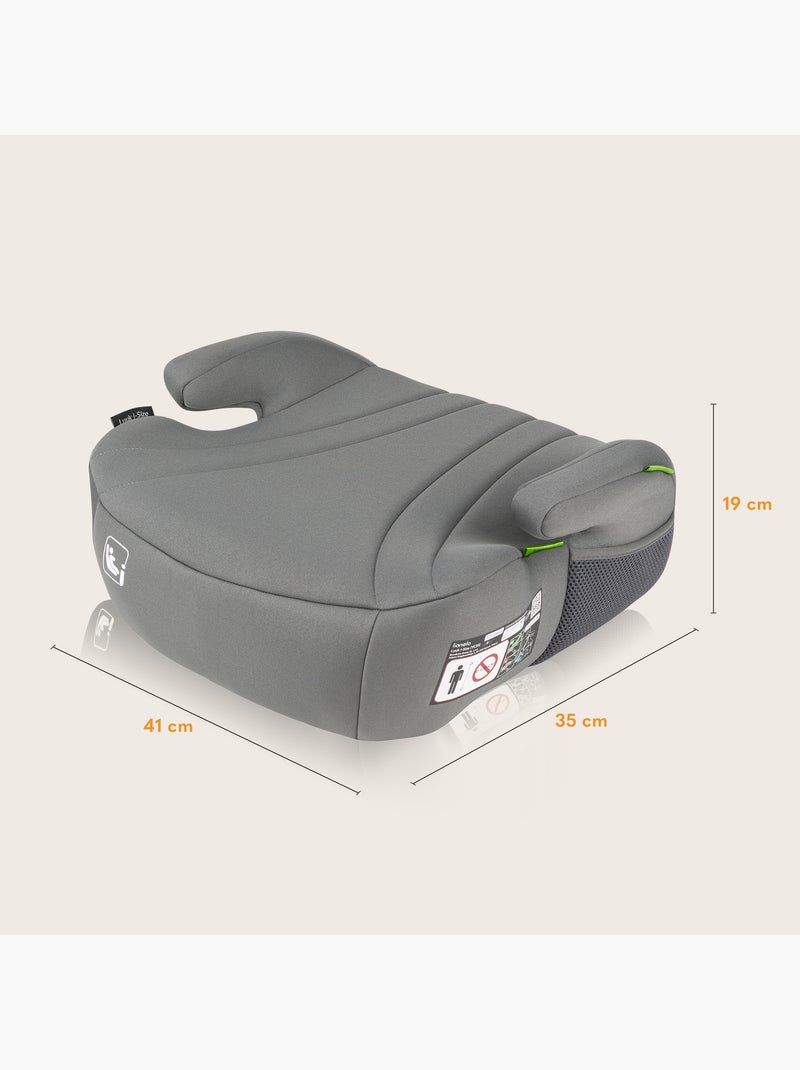 Assento elevatório LIONELO Luuk i-Size - 125-150 cm - Grupo 3 (22-36 kg) - Leve Cinza - Kiabi