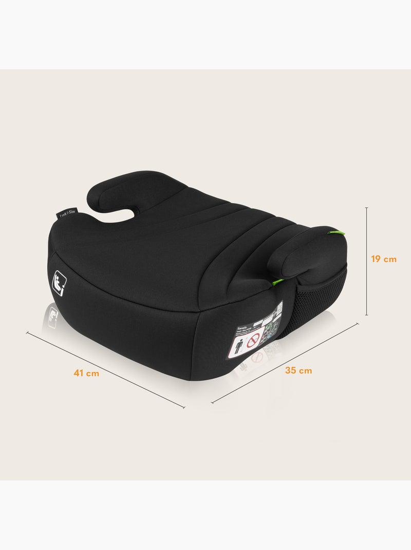 Assento elevatório LIONELO Luuk i-Size - 125-150 cm - Grupo 3 (22-36 kg) - Leve Preto - Kiabi