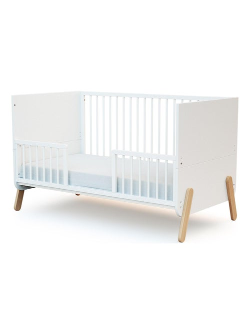 At4 - barreira para cama de bebê seren em madeira branco 140 cm - Kiabi At4 - barreira para cama de bebê seren em madeira branco 140 cm - Kiabi